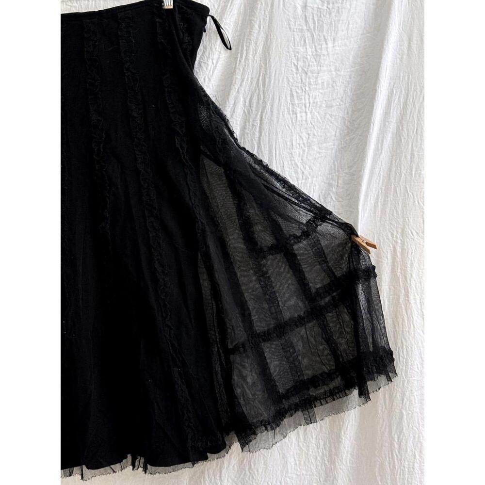 SOLD-NOT AVAILABLE DKNY Back Silk and Cotton Skirt - Picture 2 of 7